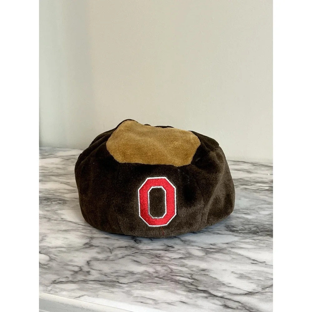 VTG Y2K Ohio State Buckeyes Buckeye Nut Hat Cap Plush One Size Novelty Brutus
